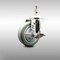 Service Caster 4 Inch 316SS Gray Polyurethane Swivel 10mm Threaded Stem Caster with Brake SCC-SS316TS20S414-PPUB-TLB-M1015 - alternate 1